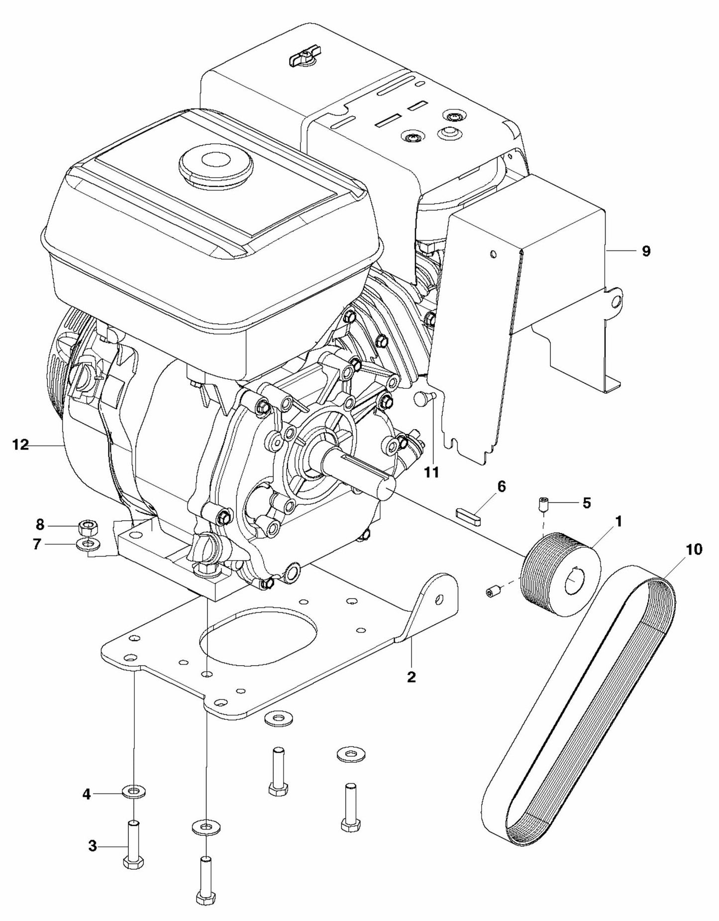 FS309 Motor Assembly Parts by Husqvarna