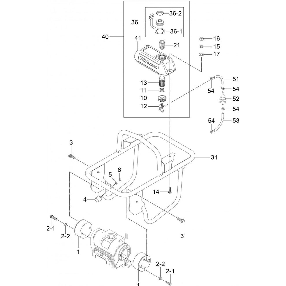 MTR40HF Fuel Tank And Handle  Assembly Parts