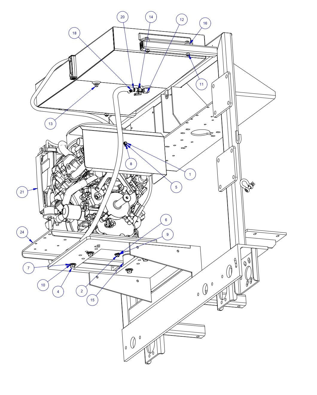 TRTP150B Triple Roller Tube Pavers Fuel Assembly-2 Parts by Allen Engineering
