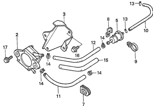 Honda GX620TXF2 Engine Fuel Pump Assembly Parts For SP2  Street Pro Series By Multiquip