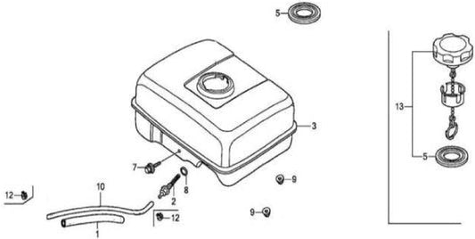 Fuel Tank Assembly Parts For MAC5501G Air Compressor By Makita