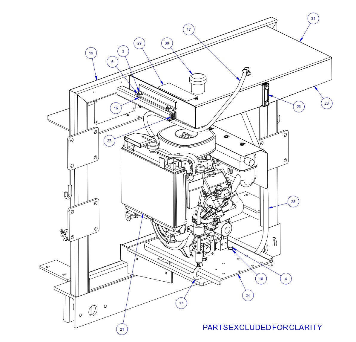 TRTP150B Triple Roller Tube Pavers Fuel Assembly-1 Parts by Allen Engineering