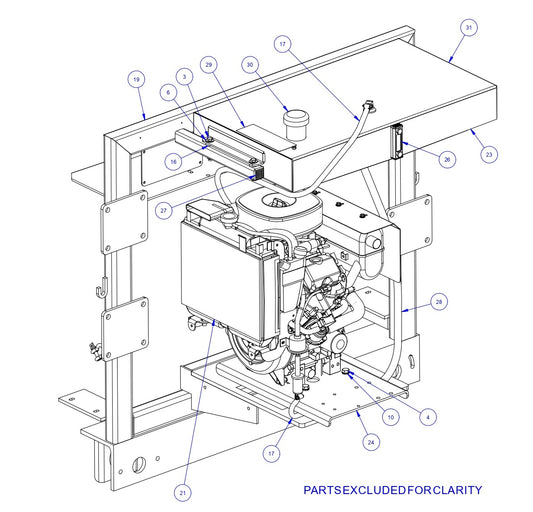 TRTP150B Triple Roller Tube Pavers Fuel Assembly-1 Parts by Allen Engineering