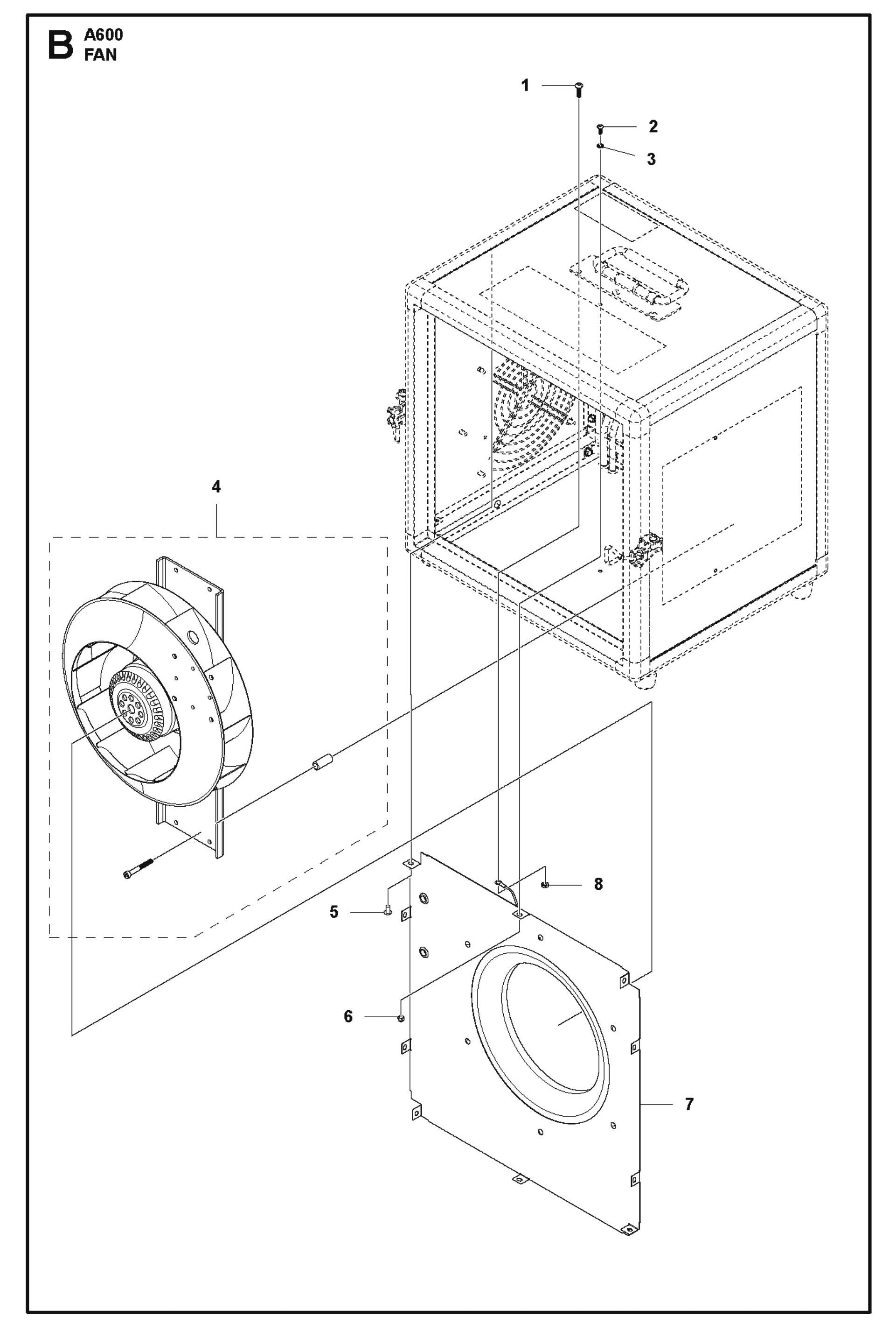 Fan Parts For A600 By Husqvarna