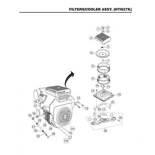 HTN27KTCSL HTN28KTCSL Filters/Cooler Assembly (HTN27K)