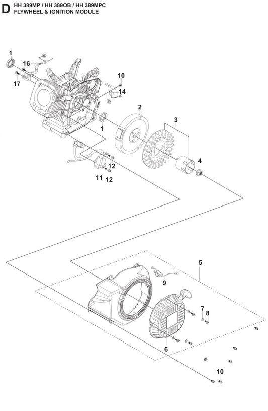 Flywheel And Ignition Module Parts For FS400 LV S By Husqvarna
