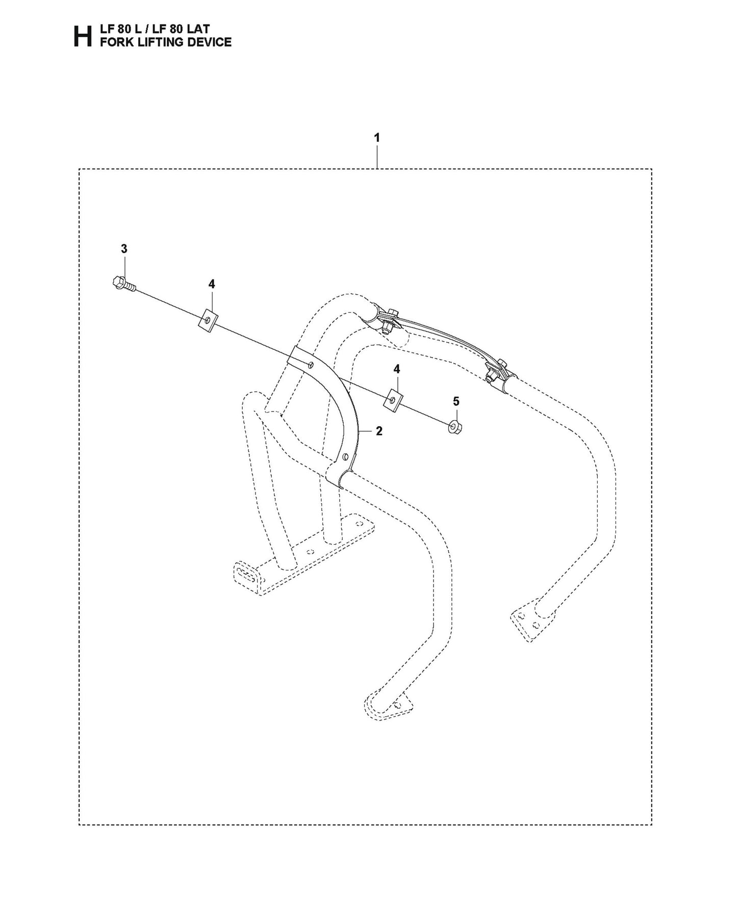 Fork Lifting Device Parts For LF 80 LAT By Husqvarna