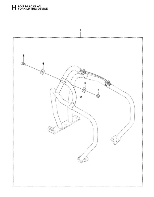 Fork Lifting Device Parts For LF 75 LAT By Husqvarna