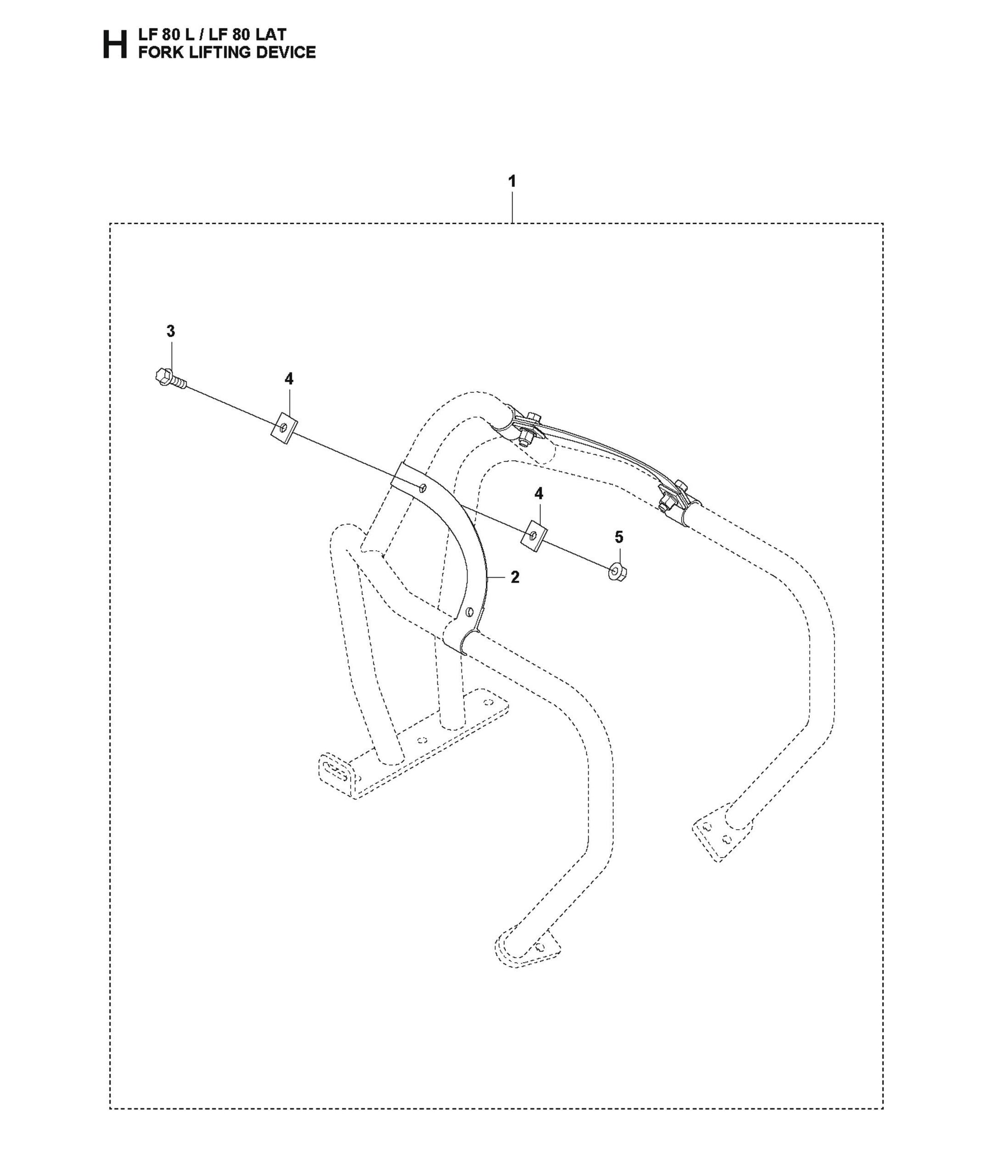 Fork Lifting Device Parts For LF 80 L By Husqvarna