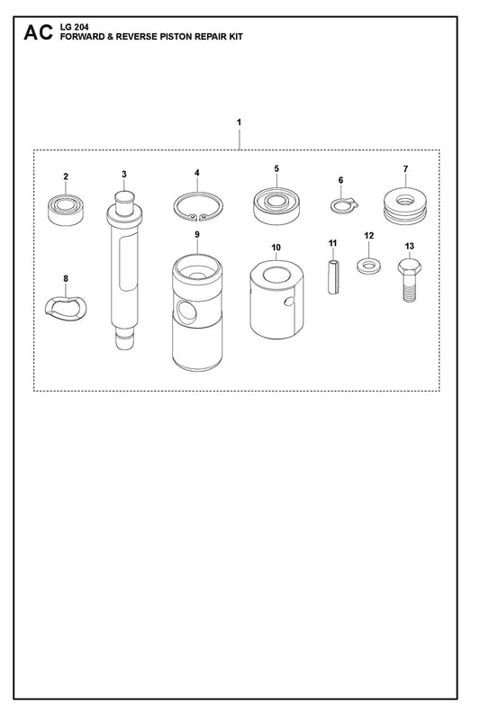 Forward &amp; Reverse Piston Repair Kit Parts For LG 204 Petrol By Husqvarna