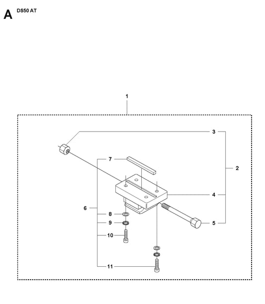 Frame Parts for DS 50 AT-2 By Husqvarna