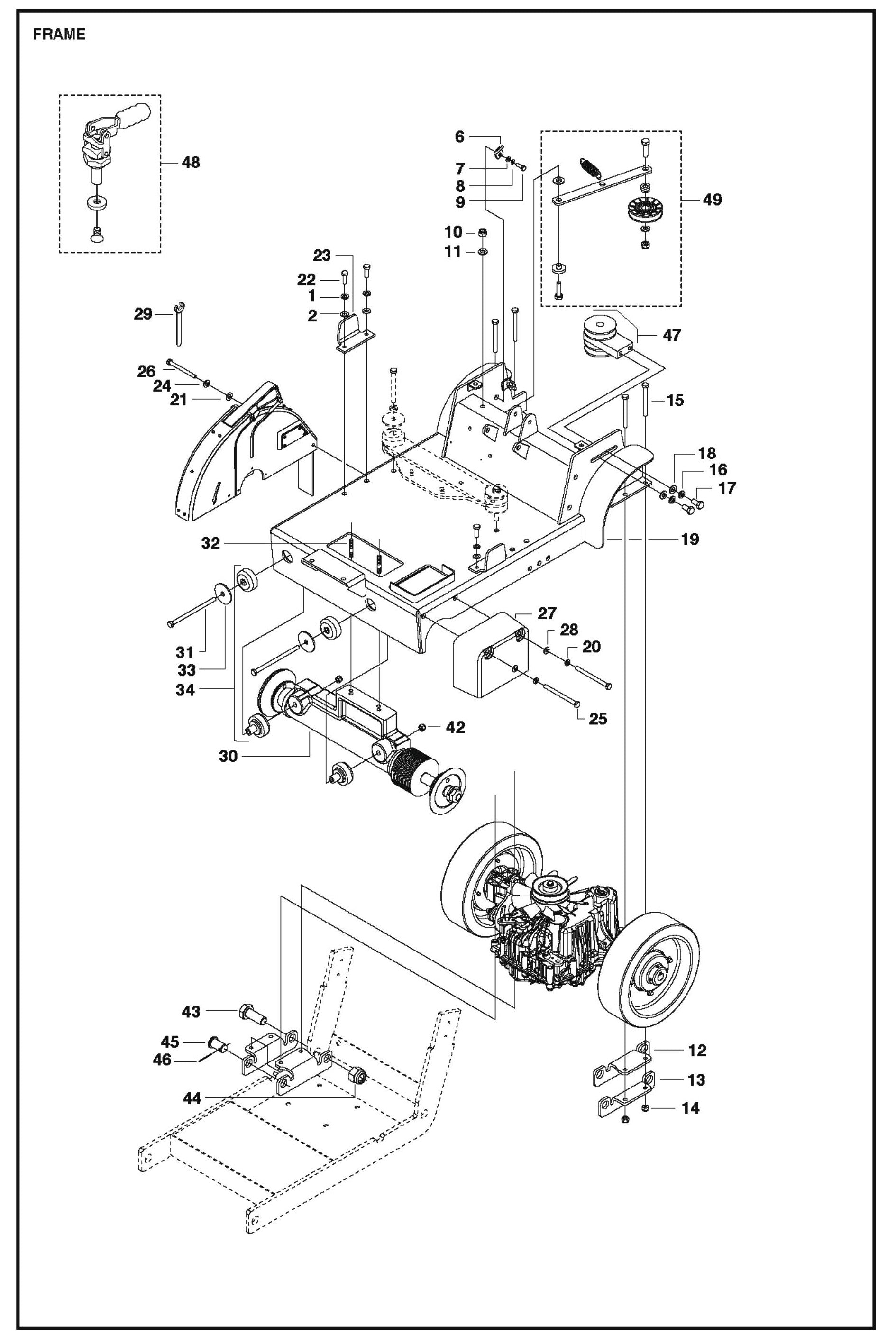 Frame Parts For FS524 By Husqvarna