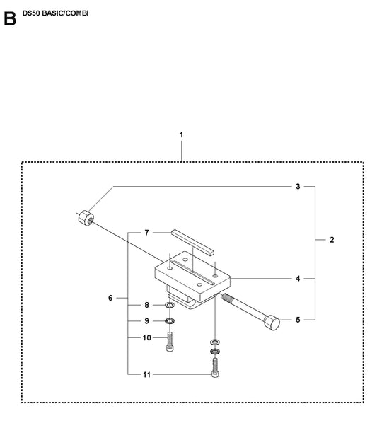 Frame Parts for DS 50 Basic 2007-01 By Husqvarna