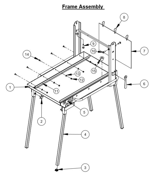 Frame Assembly For CC500MXL2 CORE VAC Core Cut By Diamond Products