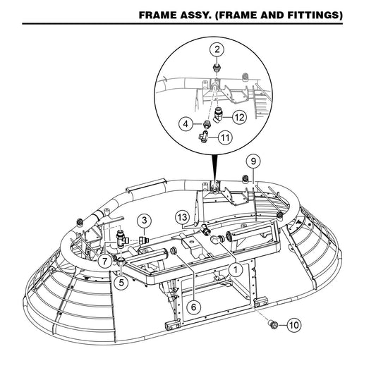 HTX6H Frame Assembly (Frame and Fittings)