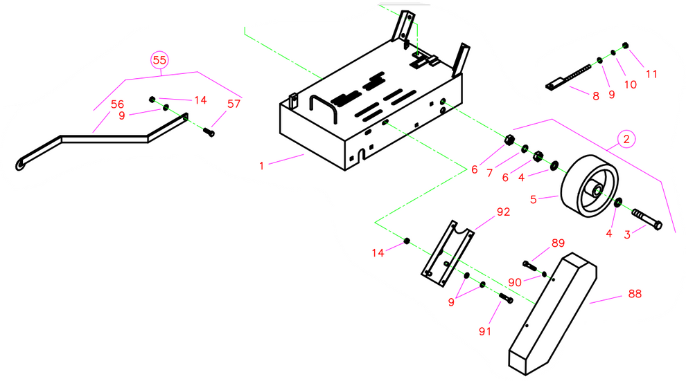 CC1100 Frame Base Assembly