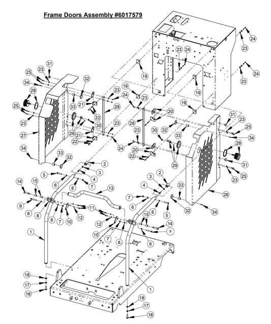 CC7574DD Frame Doors Assembly