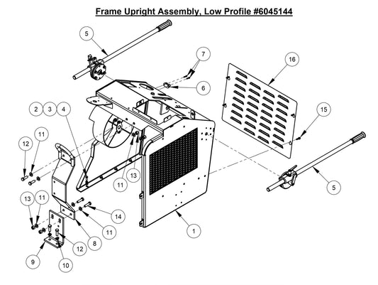 CC4144DXL-3 Frame Upright Assembly