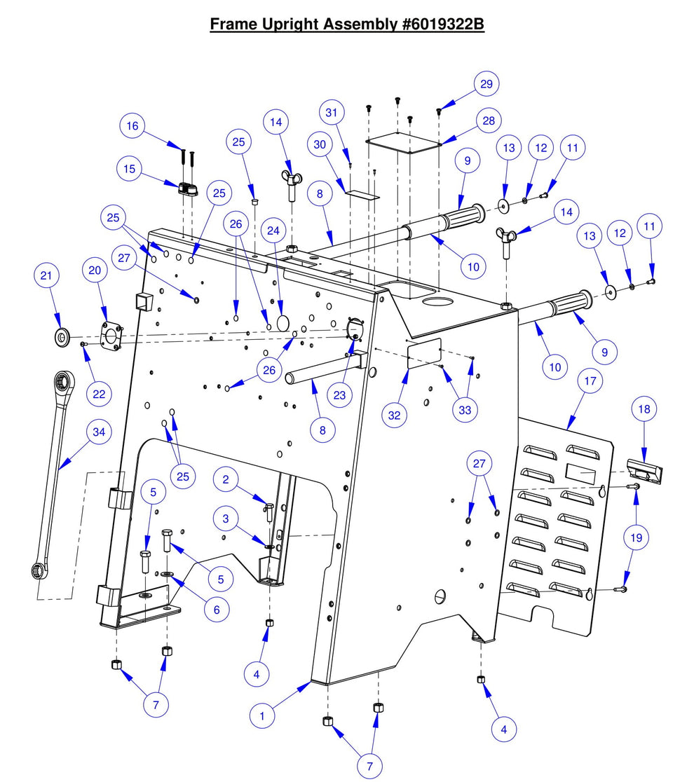 CC6561-3 Frame Upright Assembly