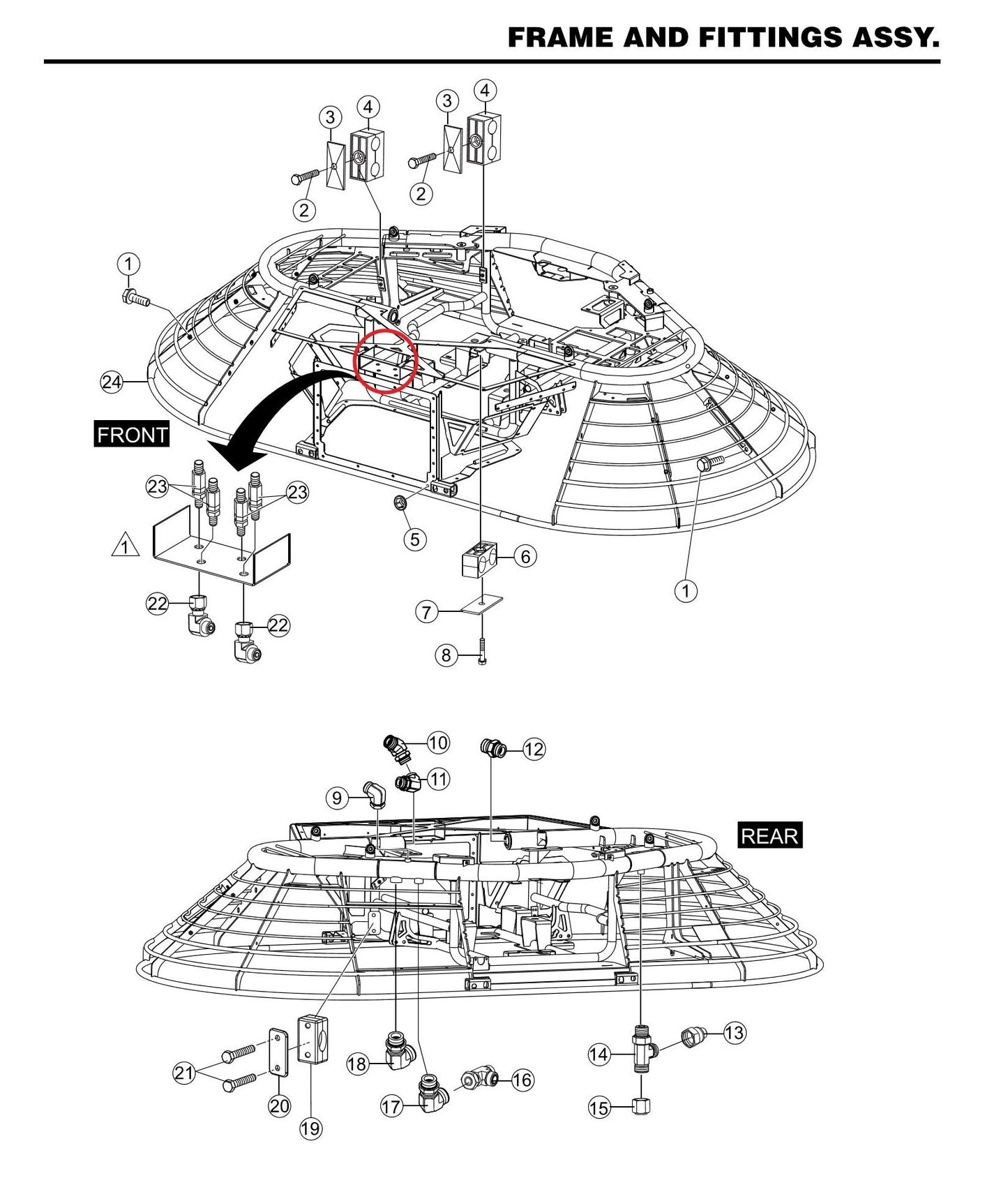 STX6H Frame and Fittings Assembly