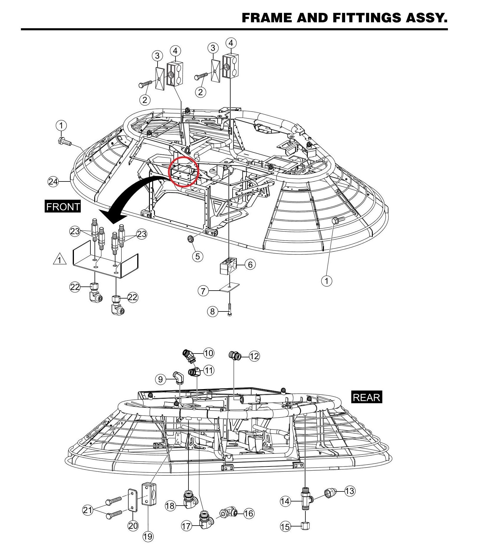 STX6H Frame and Fittings Assembly