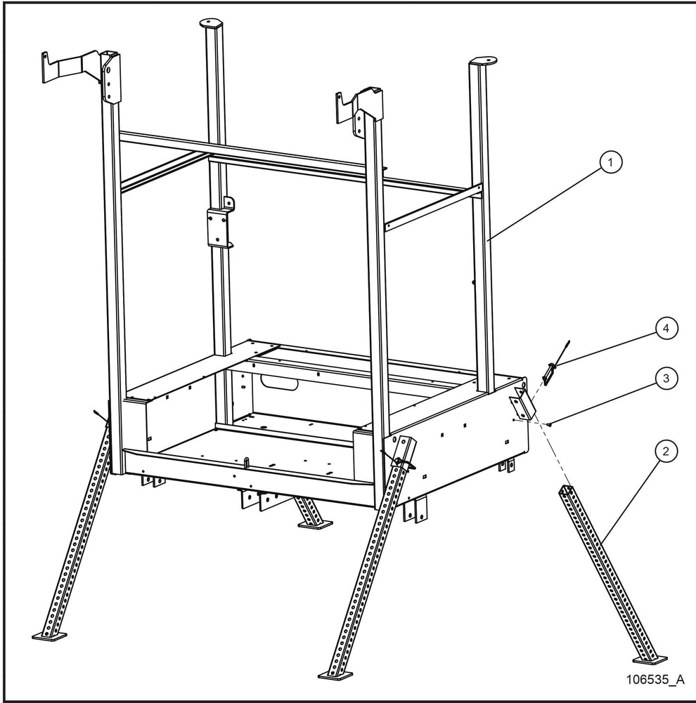 ECLIPSE AB 2400 SE ARROW BOARD Frame and Jack Stands parts by allmand