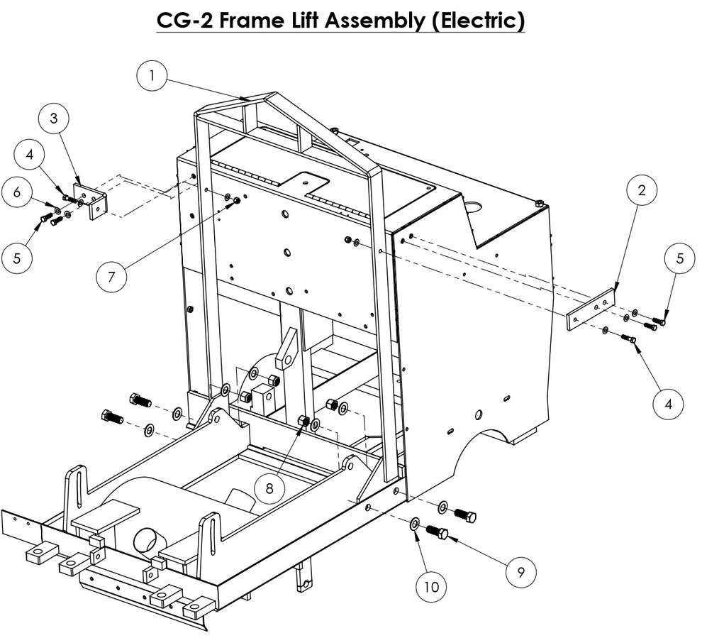 CG-2 (Electric) Mini Groover Frame Lift Assembly