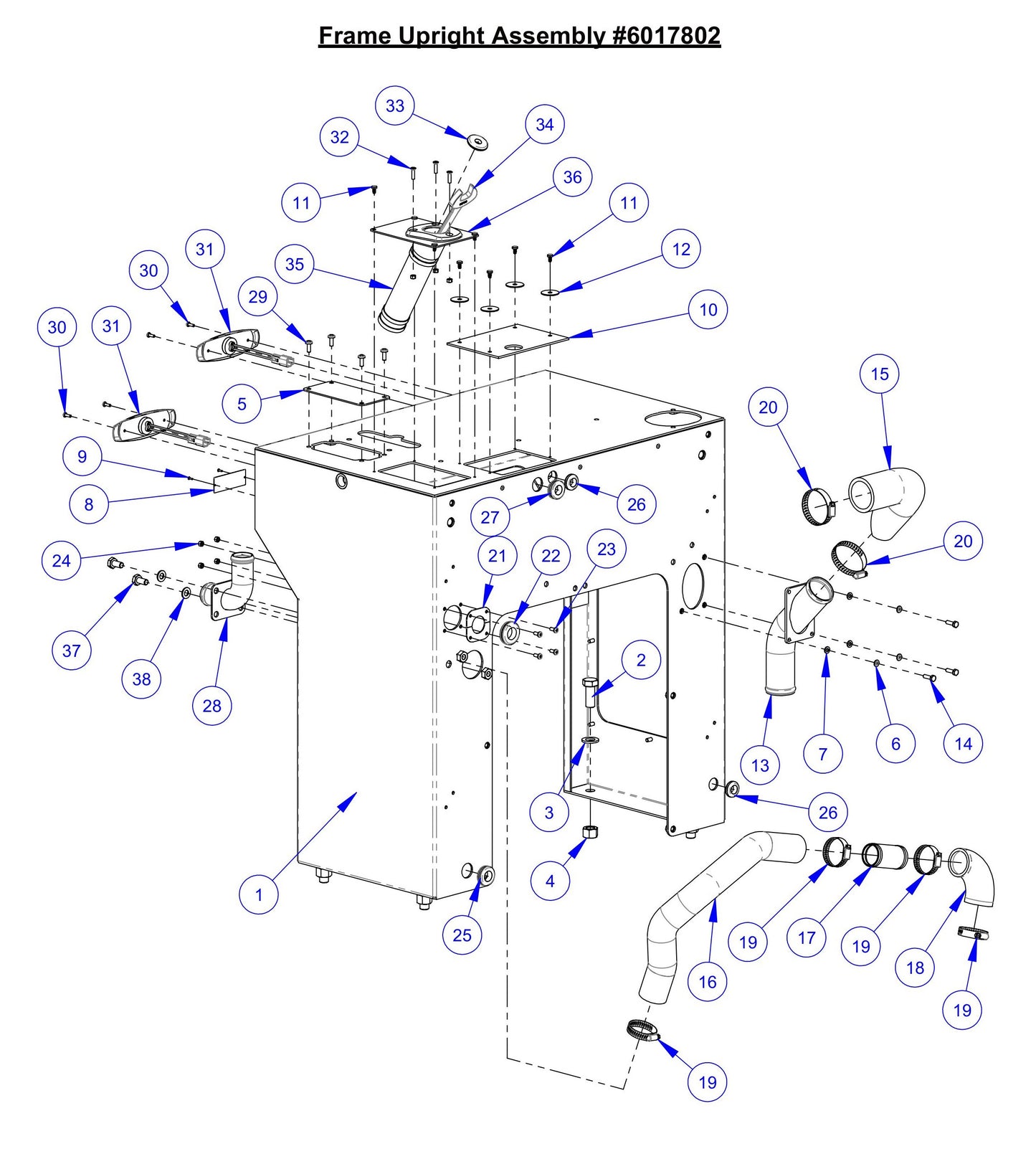 CC7574DD Frame Upright Assembly Parts