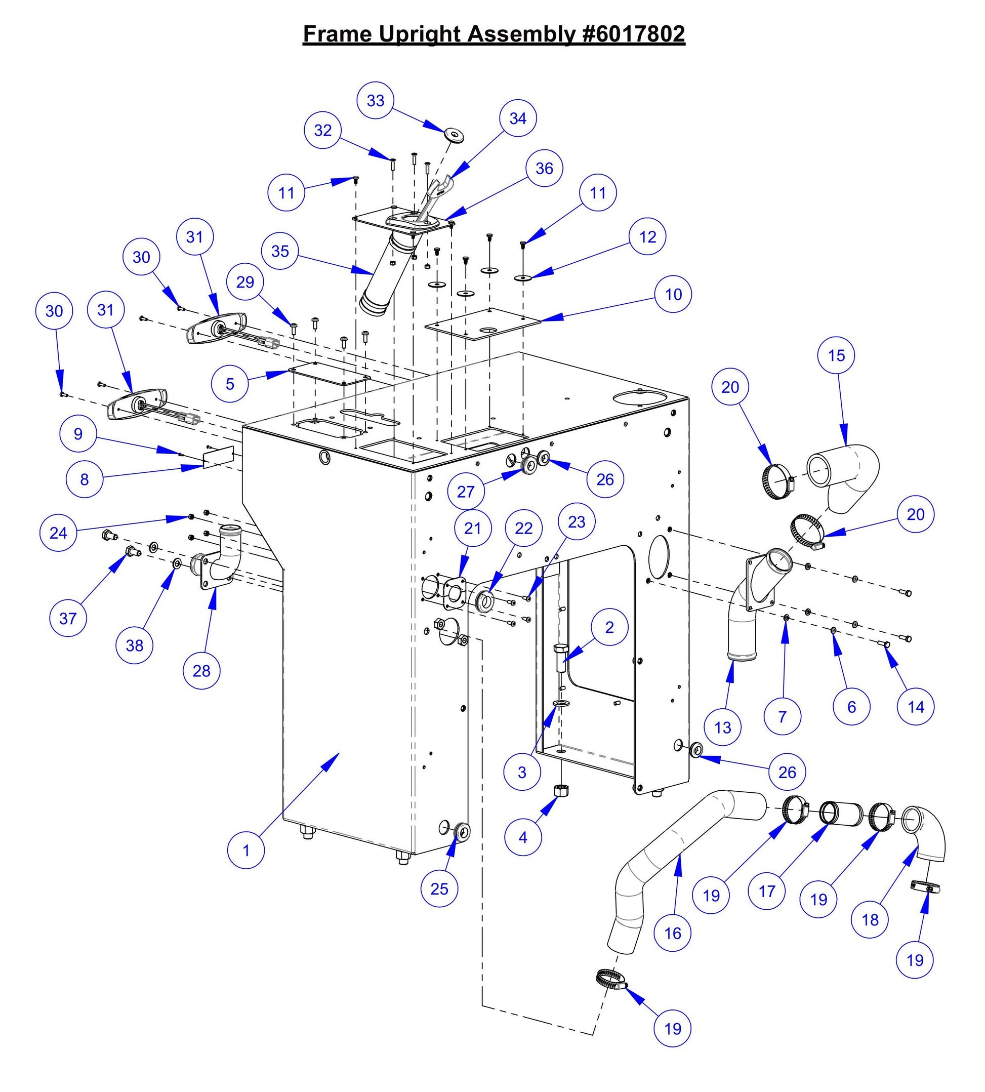 CC7574DD Frame Upright Assembly Parts