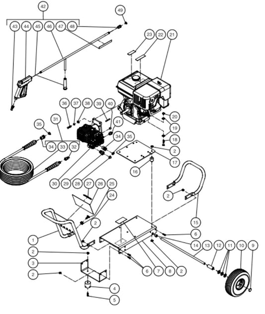 CA-3004-0MHB (sn:10172423-99999999) Frame Assembly Parts By Mi-T-M