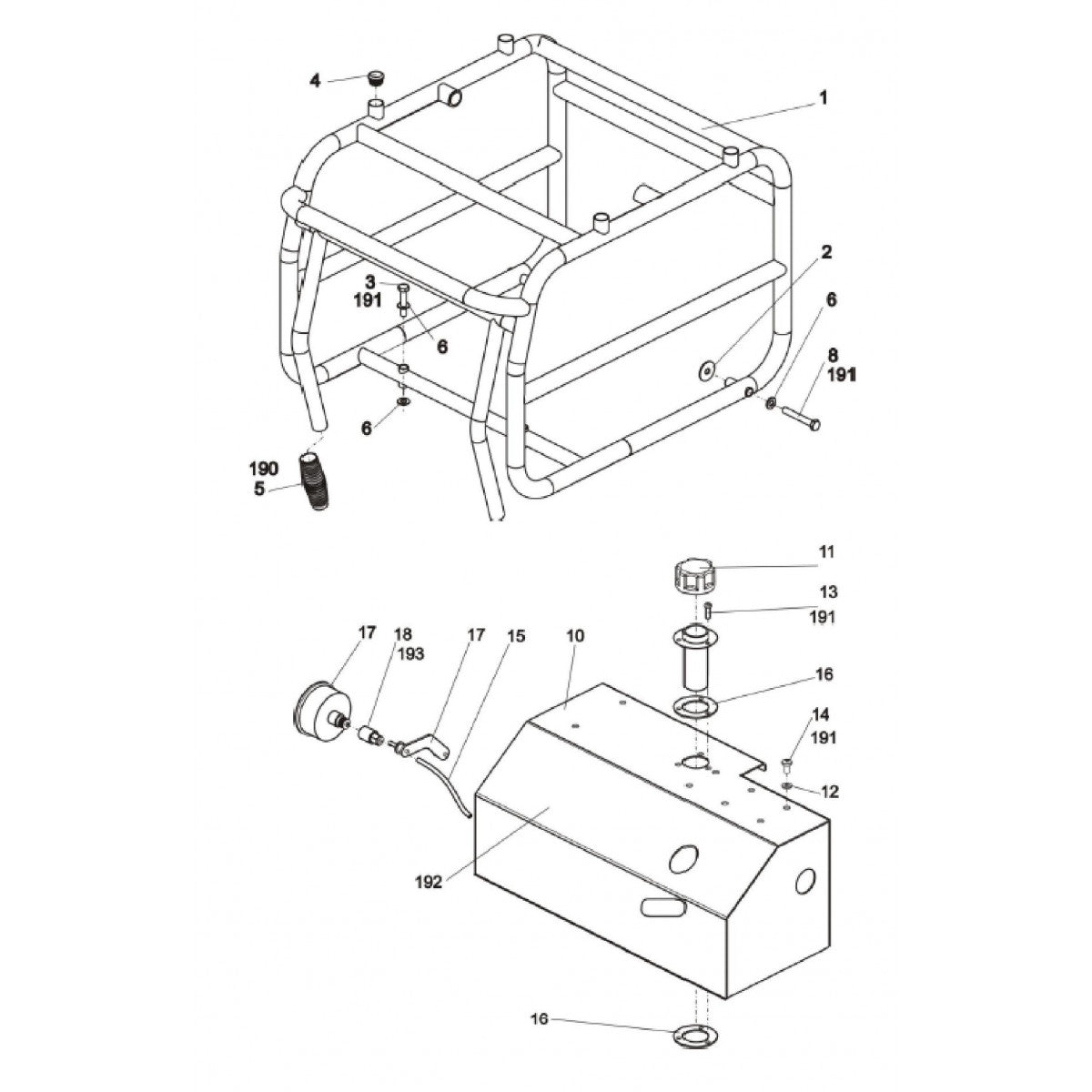 LP 9-20 DL Frame and Cowl