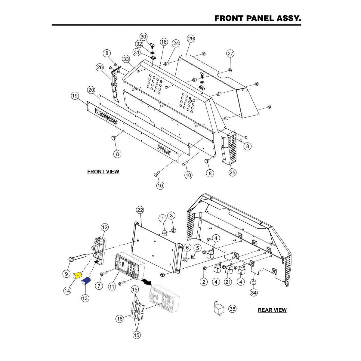 HHNG4 HHNG5 Front Panel Assembly
