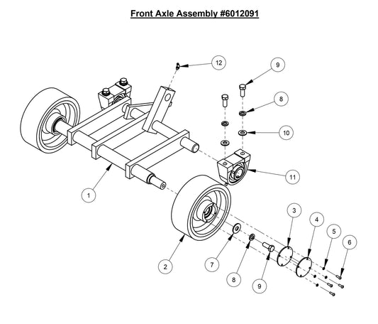 CC3700TE Front Axle Assembly