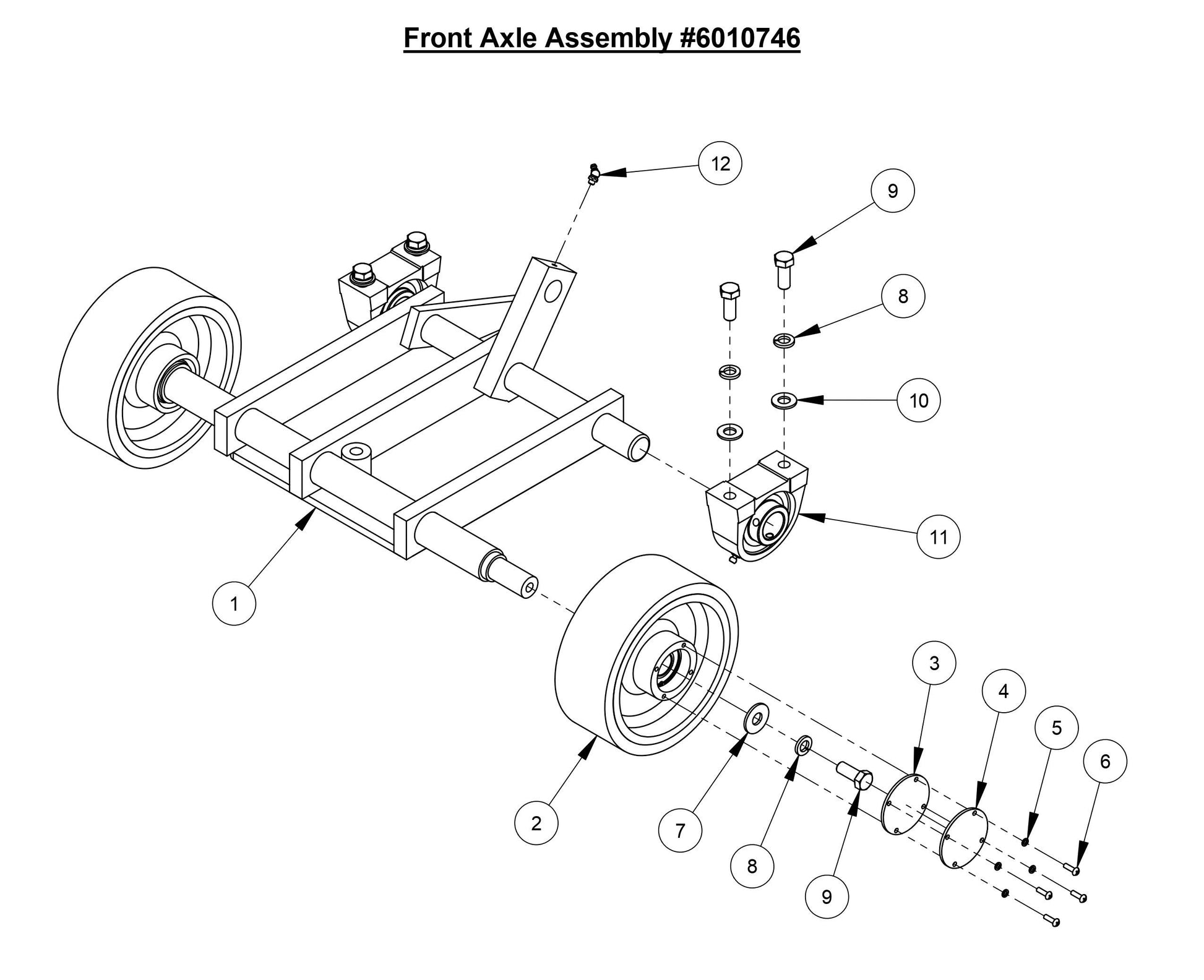 CC6566-3 Front Axle Assembly
