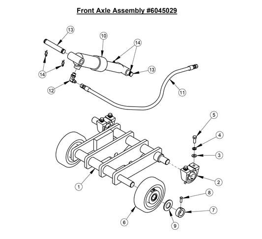 CC4120 /30EXL-3 Front Axle Assembly