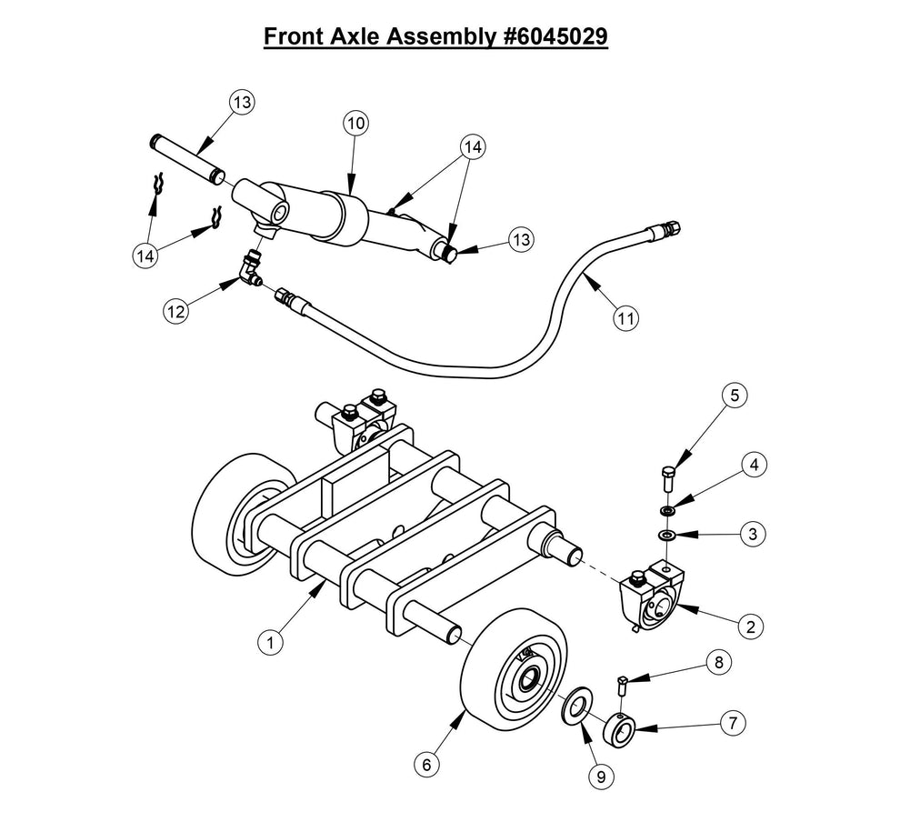 CC4120 /30EXL-3 Front Axle Assembly