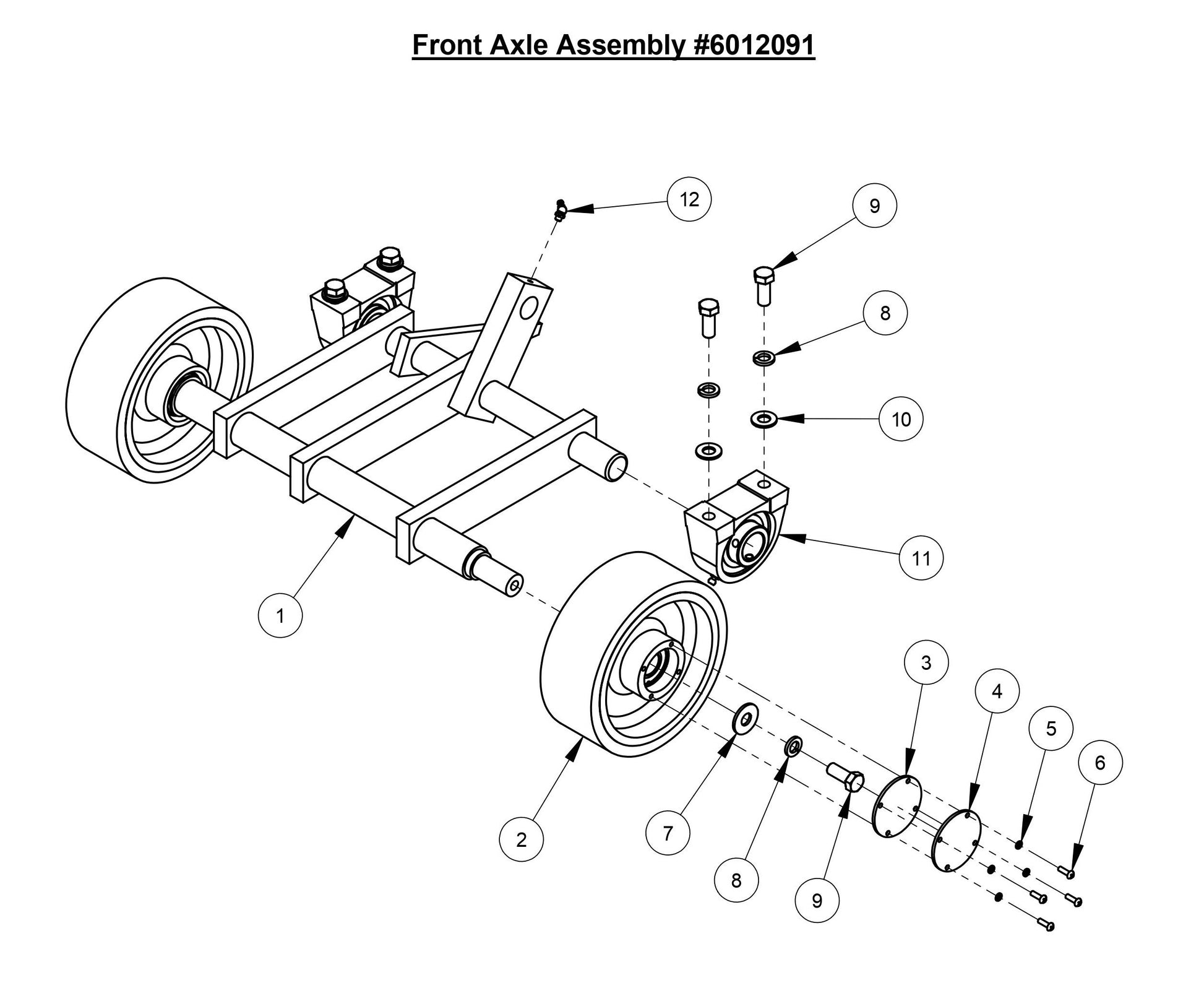 CC3728 Front Axle Assembly