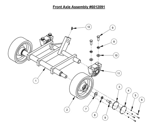 CC3700E Front Axle Assembly