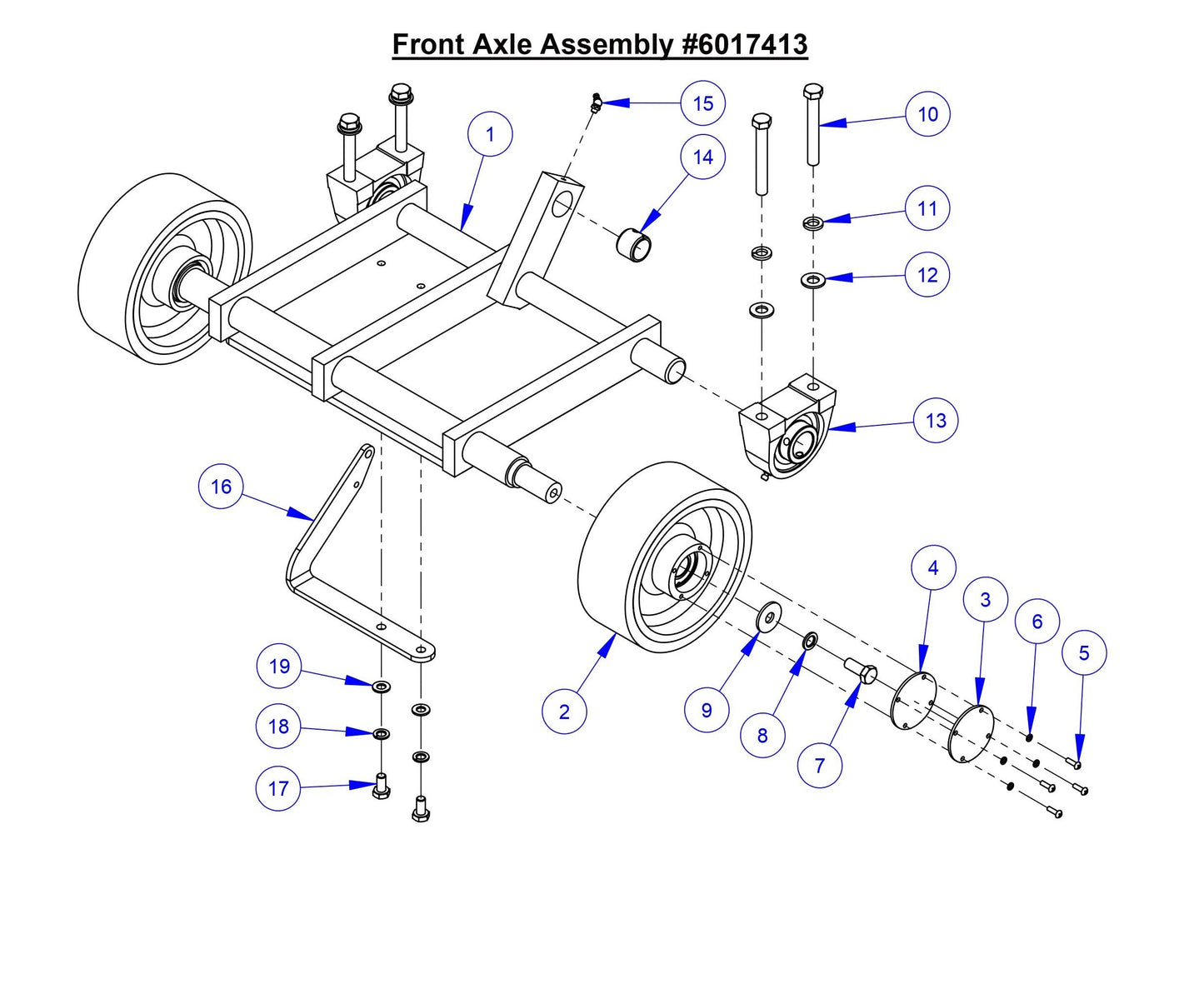 CC7574DD Front Axle Assembly