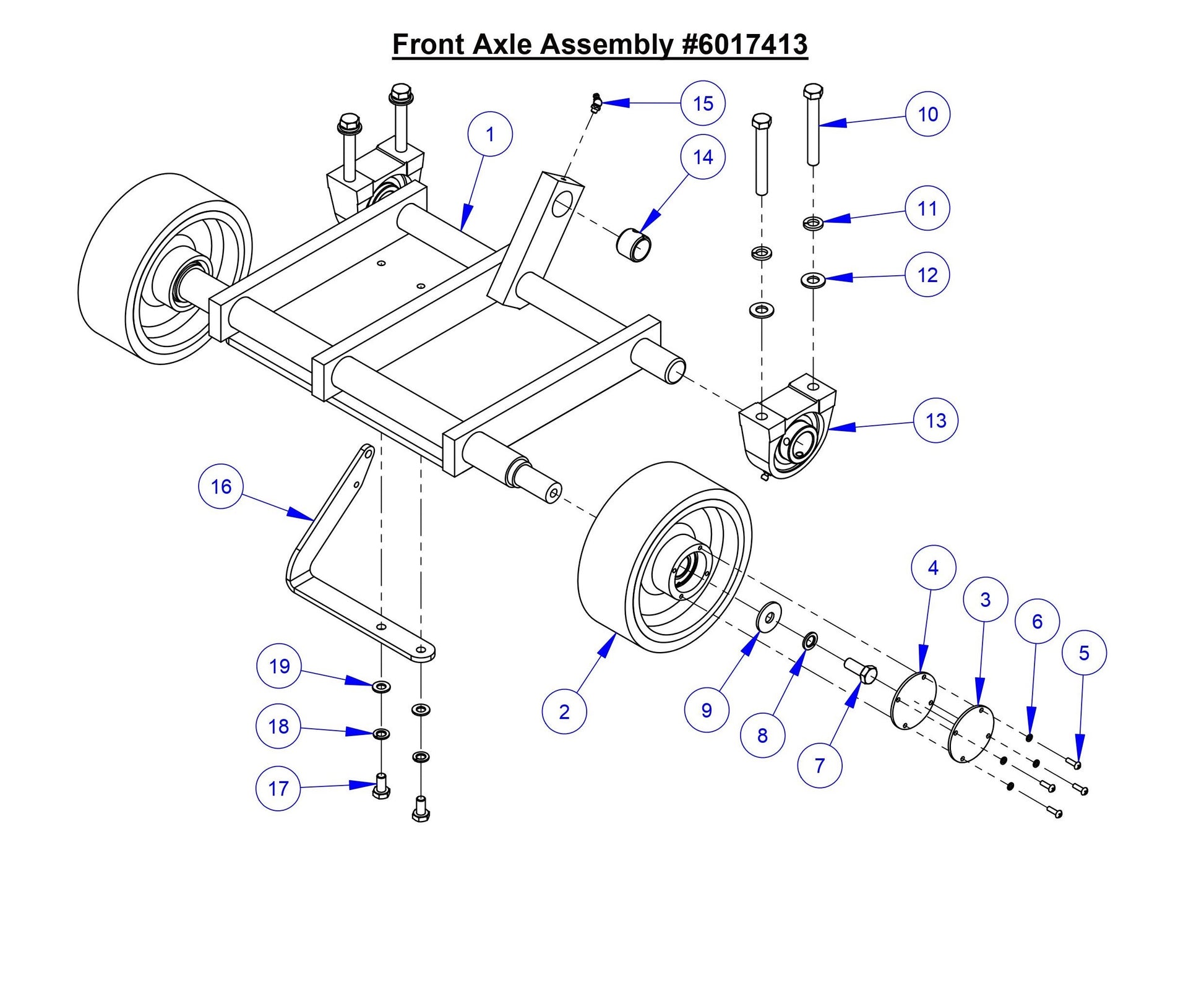 CC7574DD Front Axle Assembly