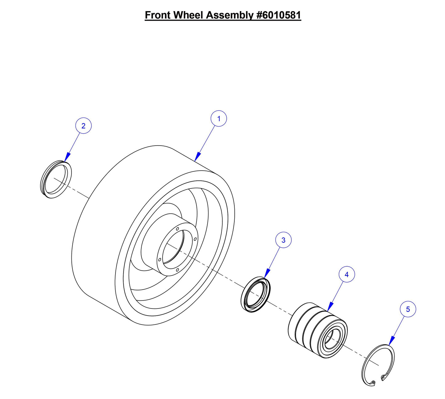 CC5049 Front Wheel Assembly