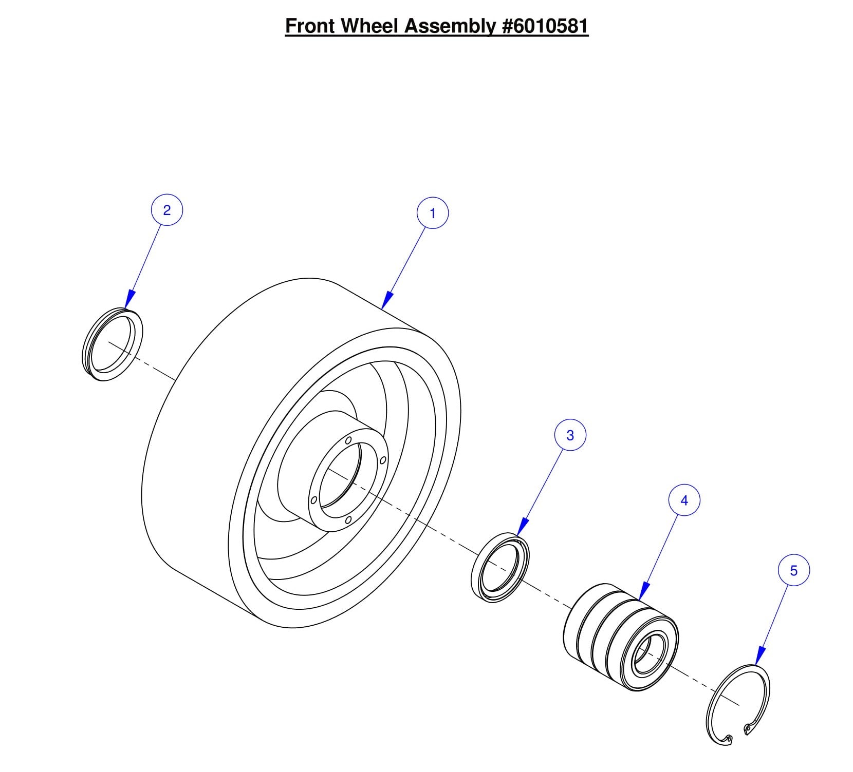 CC7574DK Front Wheel Assembly
