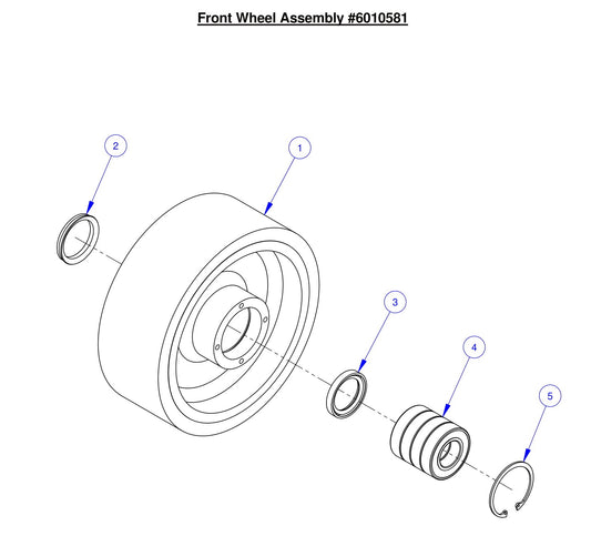CC7574DK Front Wheel Assembly
