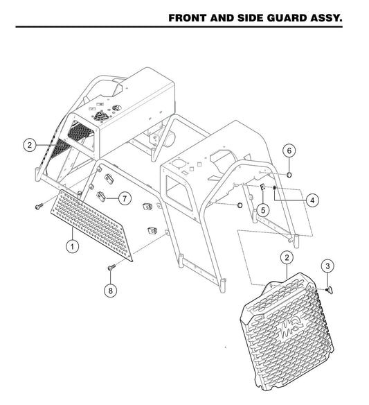 HTXD6I Front and Side Guard Assembly