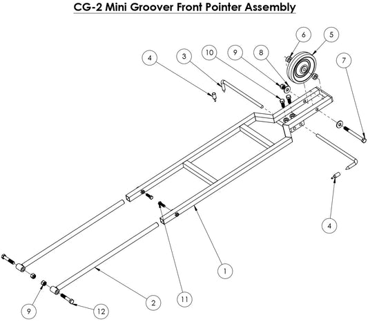 CG-2 (Electric) Mini Groover Front Pointer Assembly