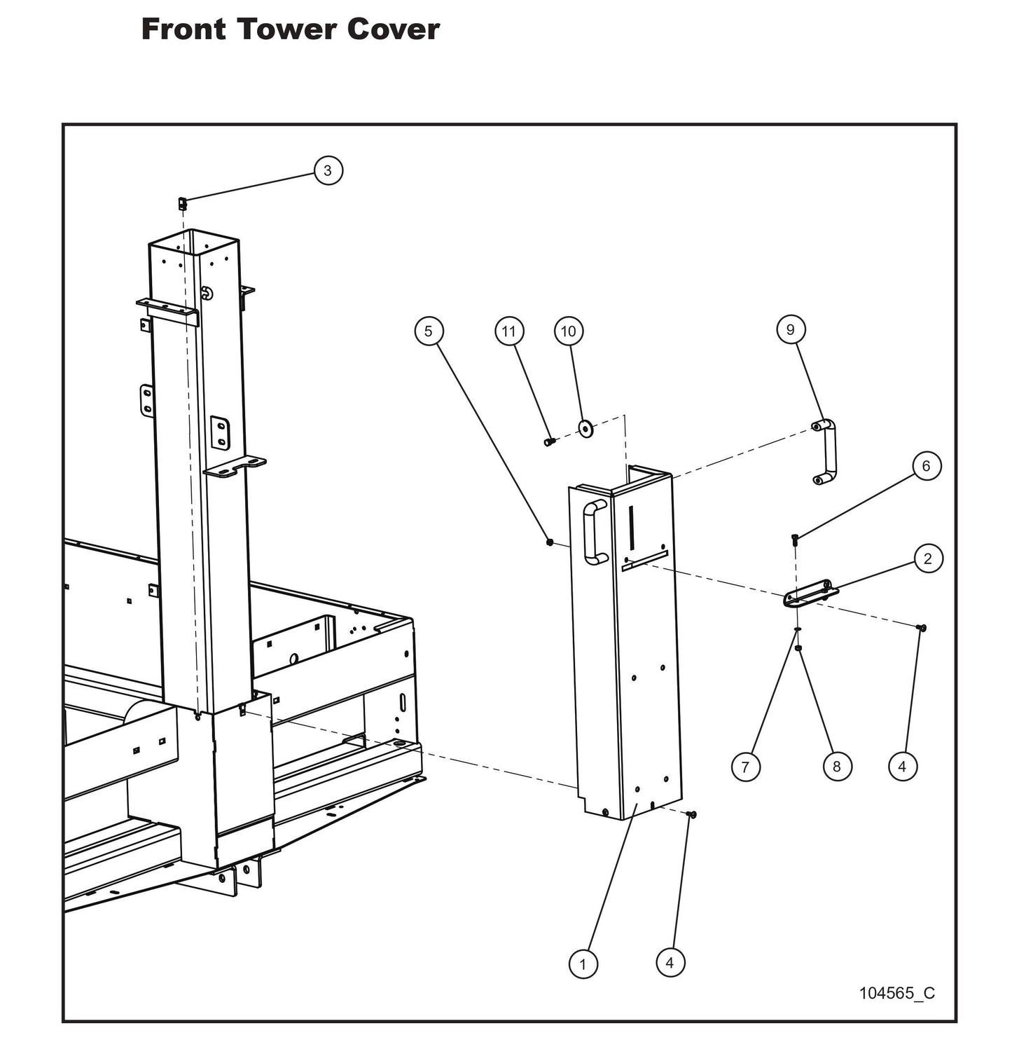 Front Tower Cover Parts By Allmand