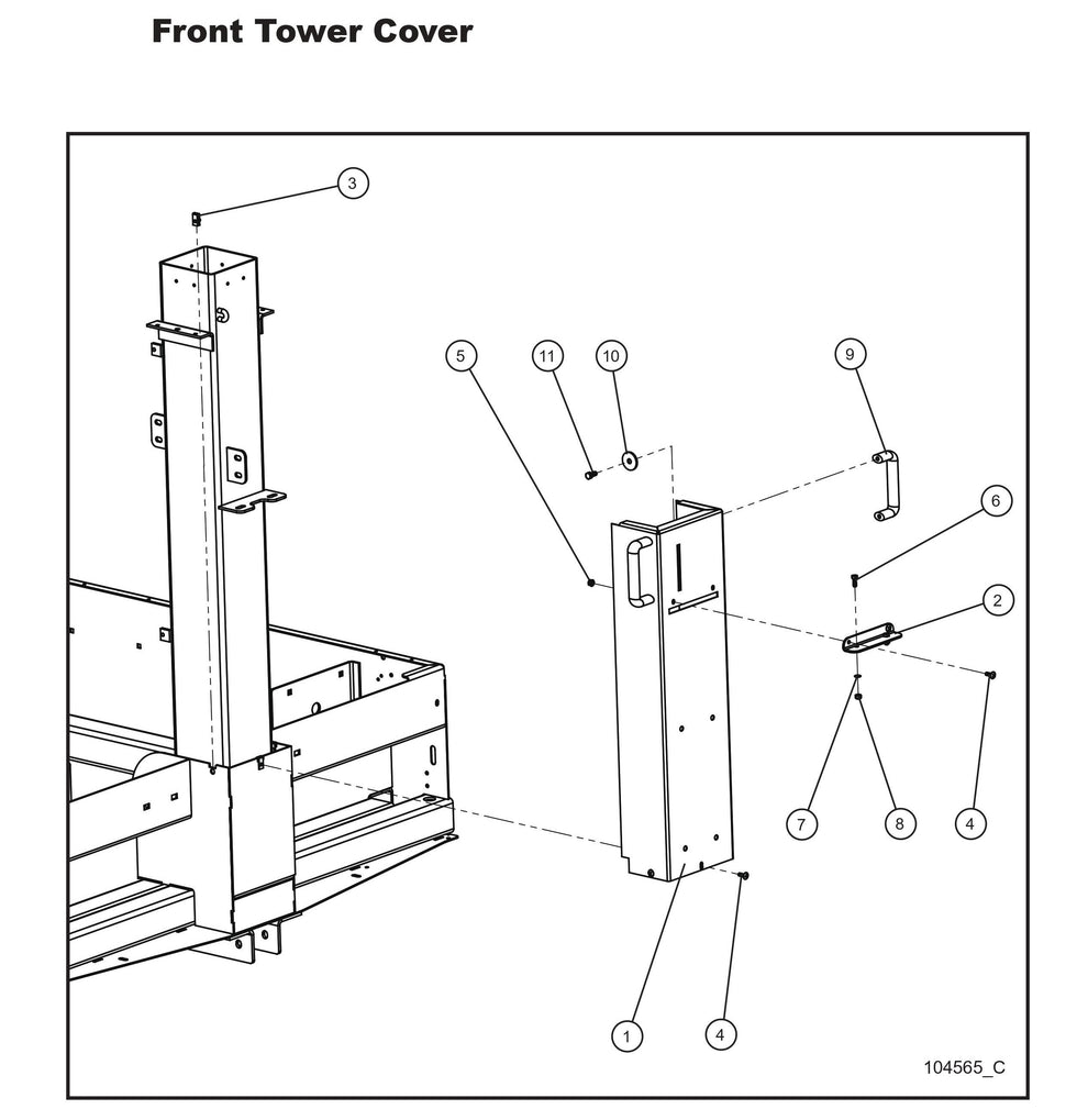 Front Tower Cover Parts By Allmand
