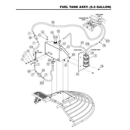 HHNG4 HHNG5 Fuel Tank Assembly (5.5 Gallon)