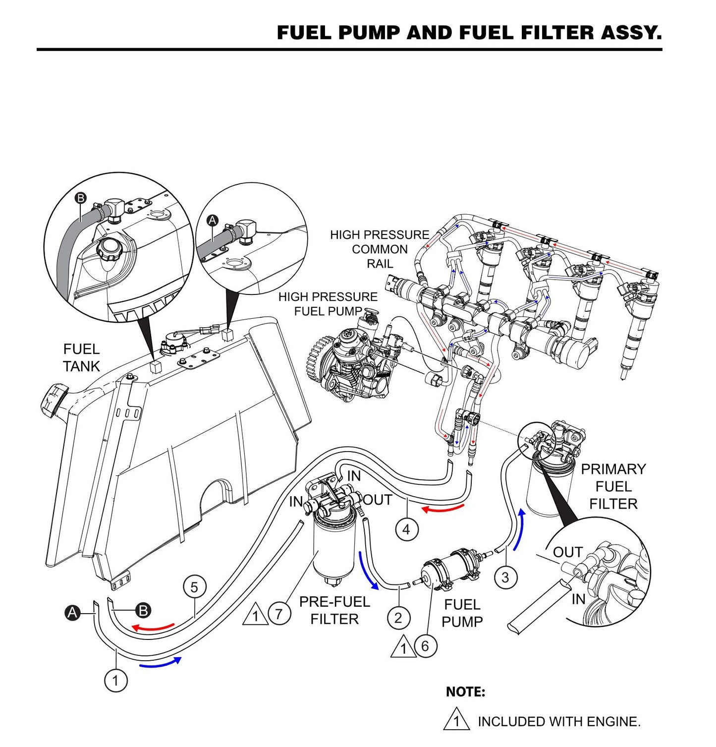 STX6H Fuel Pump and Fuel Filter Assembly