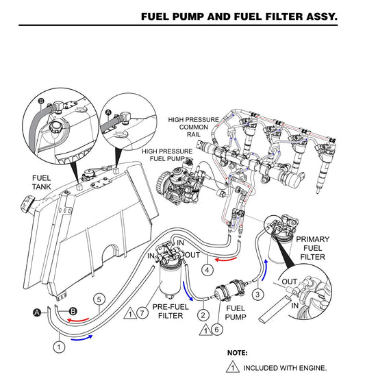 STX6H Fuel Pump and Fuel Filter Assembly